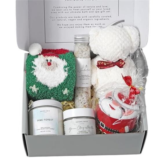 Natural Amor Christmas Spa Gifts for Women and Men,6 pcs Self Care Box - Picture 7 of 7